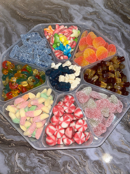 9 section sweet platter